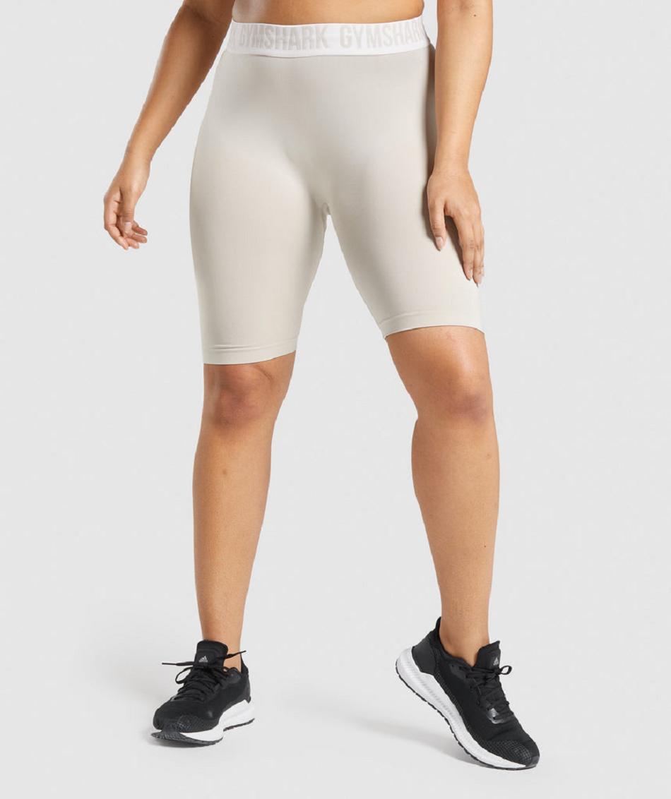 Szorty Damskie Gymshark Fit Seamless Cycling Szare | PL 2489ILH